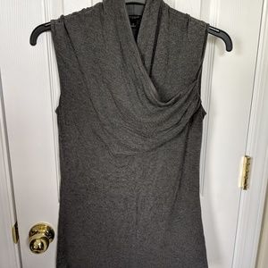 Ann Taylor Gray Cross-over Sleeveless Tank